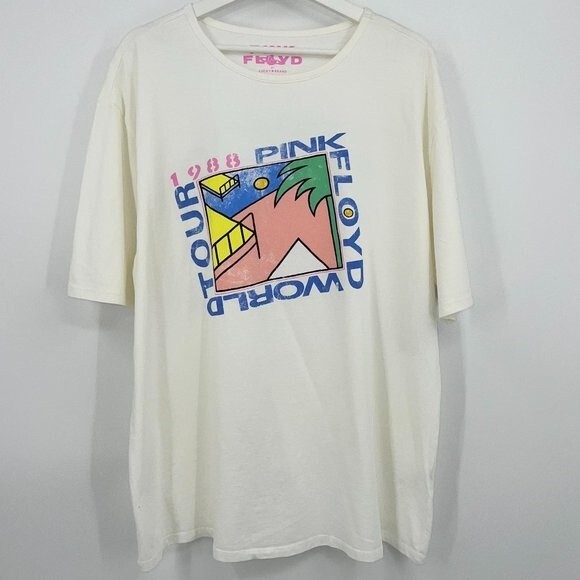 PINK FLOYD T-Shirt LUCKY Brand womens sz Med oversized graphic Vintage style tee - Picture 11 of 11